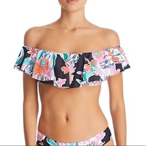 Trina Turk Tropic Wave Ruffle Bandeau Bikini Top